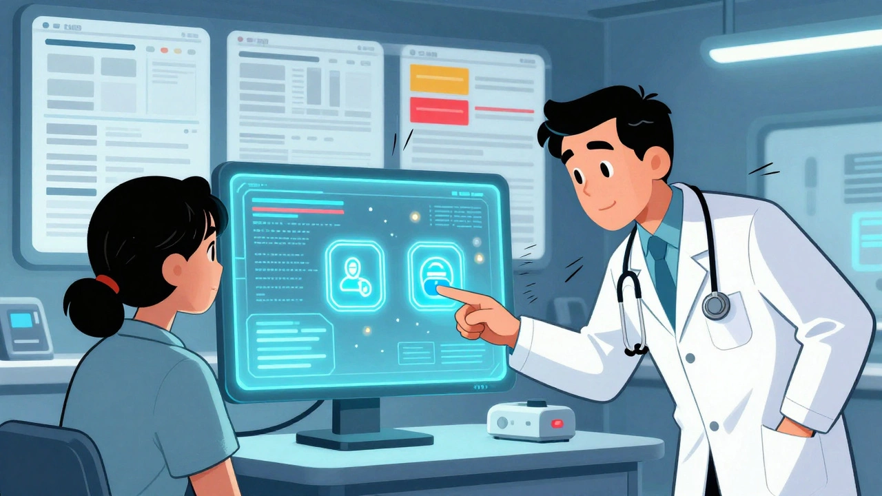 AI system flags patient data while human investigator confirms serious adverse event in 2025 trial room