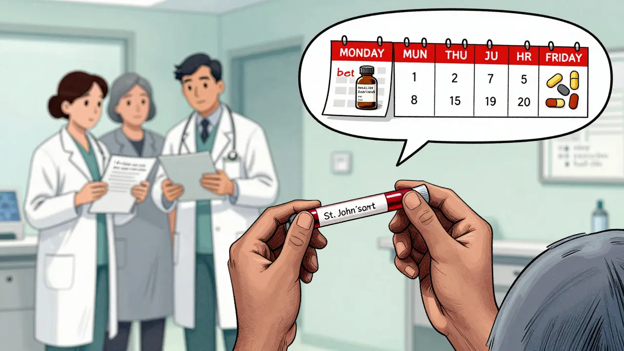 Patient sees rising viral load on test, while enzymes remain active days after stopping St. John’s Wort.