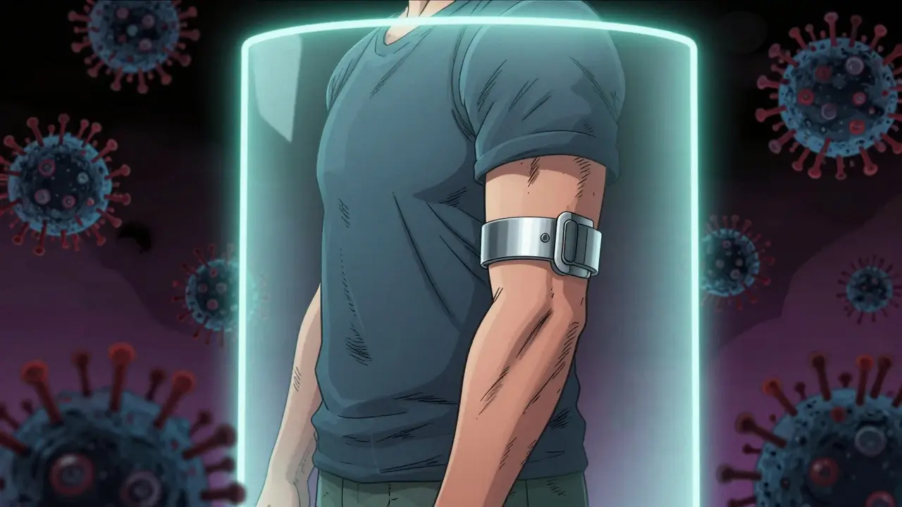 Patient wearing medical alert bracelet safely