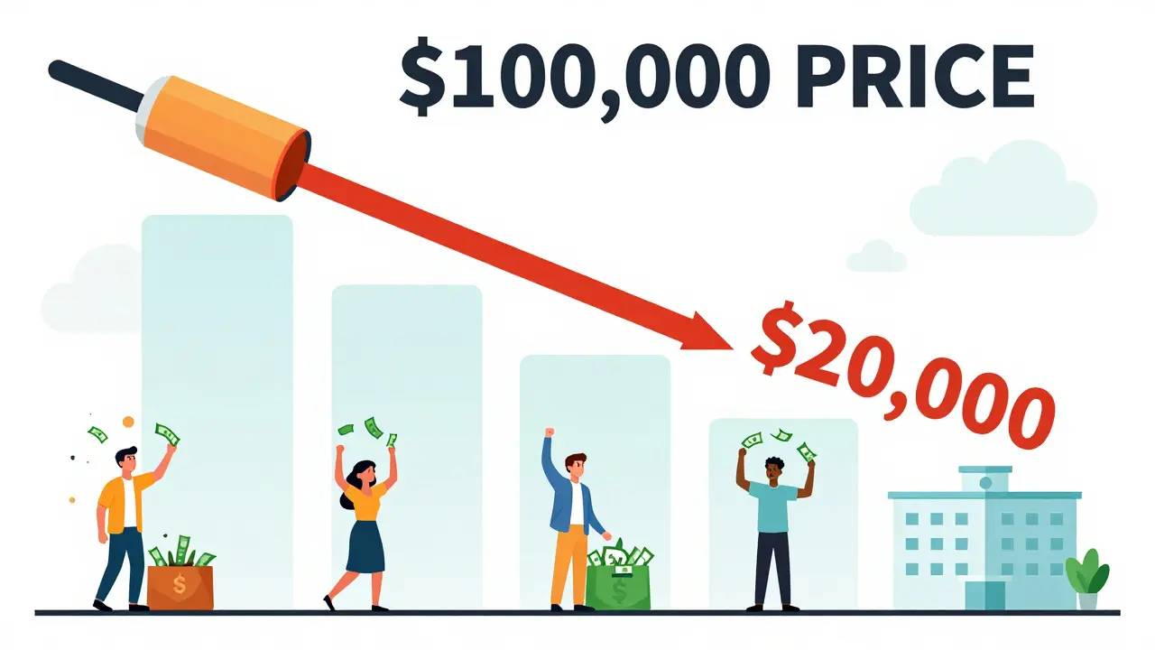 Seven biosimilars reduce a 0,000 drug price to ,000 as patients celebrate.